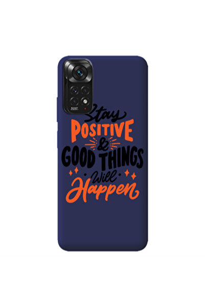 Other Xiaomi Redmi Note 11 4G Stay Positive Dark blue Colored Silicone TPU Θήκη