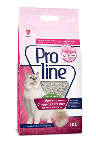Proline Bebek Pudrası Kokulu 10 lt Bentonit Kedi Kumu