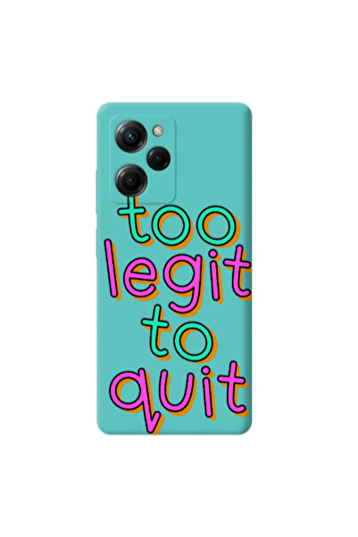 Other Xiaomi Poco X5 Pro Too Legit To Quit Turquoise Colored Silicone TPU Θήκη