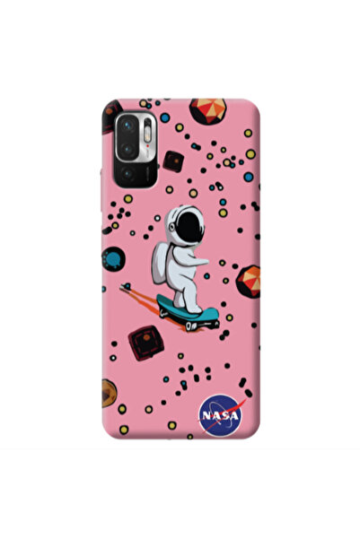 Other Xiaomi Redmi Note 10 Pro 5G Astronaut with skateboard Pink Colored Sili...