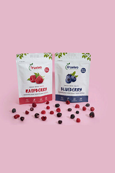 Fruvivo Freeze Dried Fruits Dondurularak Kurutulmuş, Ahududu, Yaban Mersini İ...