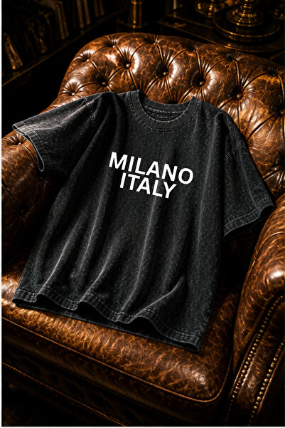 valeriae Πλενόμενο μπλουζάκι Oversize Unisex, Πλυμένο Vintage Street Style, Μ...