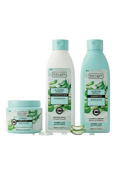 Boutique Aloe vera hair care set 1000ml shampoo, 1000ml conditioner, 500ml mask
