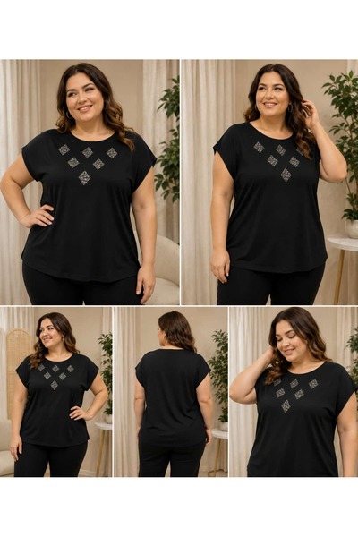 Niora Moda Taş Detaylı Anne Bluzu