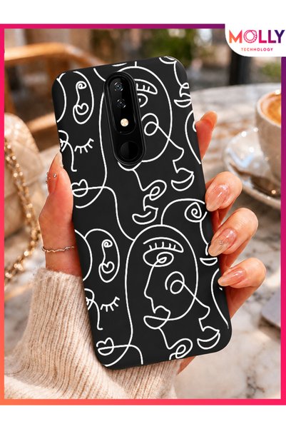 Molly Black Face Art Patterned Silicone Case for Casper Vi̇a P3