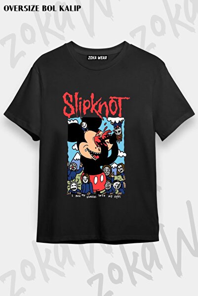 ZOKAWEAR Μπλουζάκι Unisex Loose Fit με στάμπα Slipknot v34