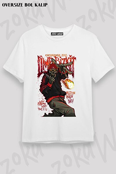 ZOKAWEAR Μπλουζάκι Unisex Loose Fit με στάμπα Limp Bizkit v2