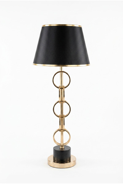LUMINZO Rabio Eskitme Luxury Series Black Headed Ring Design Metal Lampshade ...