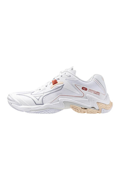 MIZUNO حذاء كرة الطائرة Wave Lightning Z8 للسيدات باللون الأبيض