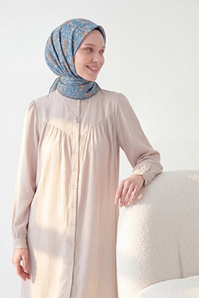 Silk Home وشاح ناعم باللون الأزرق التجريدي