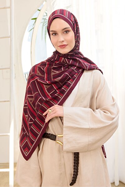 Silk Home Urban Hours Lines Plum Mayda Šal