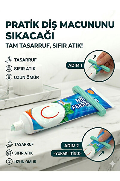 TANORIAN Pratik Diş Macunu Sıkacağı 1 Adet Plastik