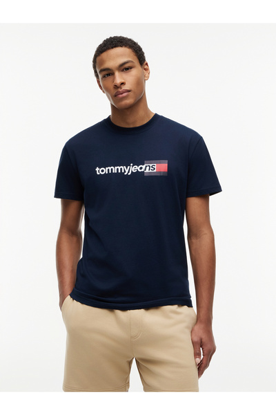 Tommy Jeans تي شيرت رجالي أزرق