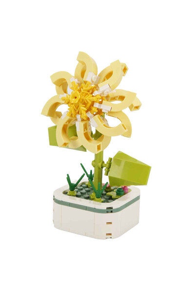 Feyza Oyuncak Daisy in a Pot 119 Piece Building Set |   Flowerpot Included | ...