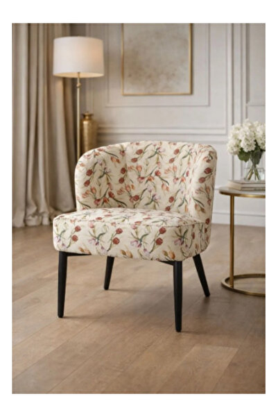 BEC13 Modern Nordic Design Single Chair with Leaf Decoration