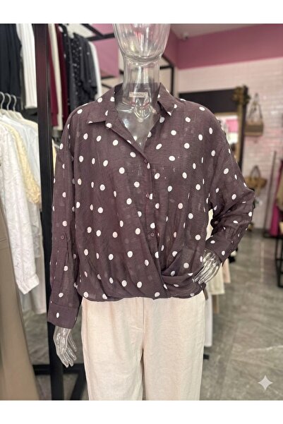 madameboutique Puantiyeli Şifon Gömlek