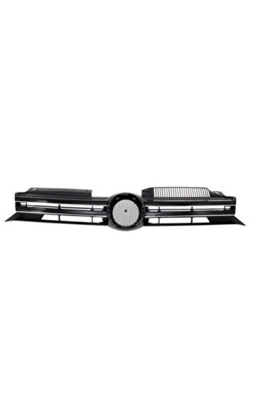 RapidAuto Grila masca radiator VW Golf 6 (5k), 10.2008-, Fata, cu 2 ornamente...