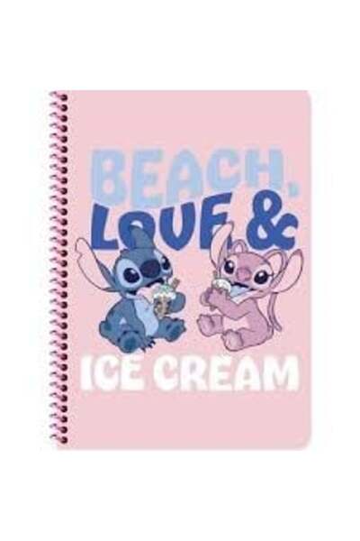 KESKİN COLOR Keskin Lilo&Stitch A4 80-4 Kareli Spr.Karton Kapak Defter