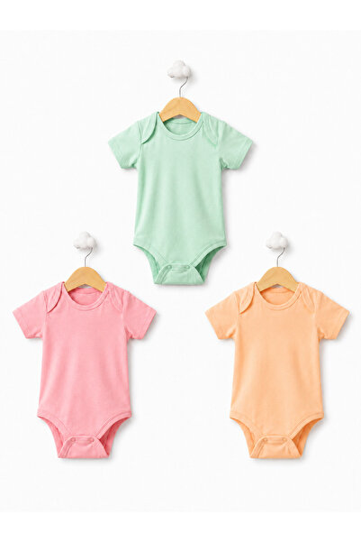 For My Baby طقم ملابس داخلية للفتيات الصغيرات ملون مكون من 3 قطع بأكمام قصيرة...