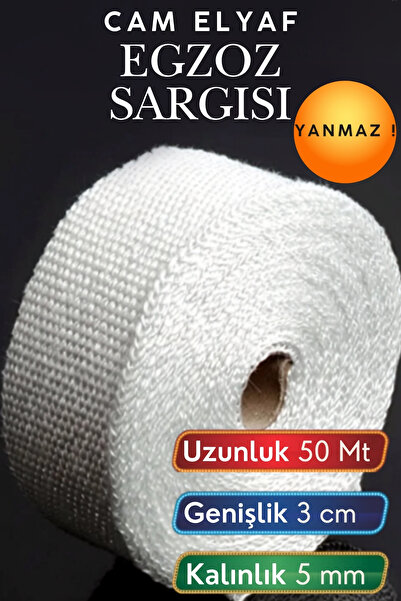 KAYRA LEATHER CRAFT 50 Metre 3 cm Cam Elyaf Egzoz Sargısı Manifold Sargı Bezi...