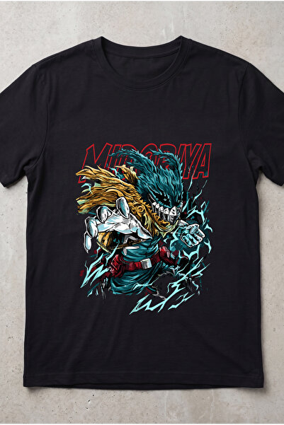 Silkensoul My Hero Academia Midoriya Deku Anime Printed Standard Fit Unisex T...