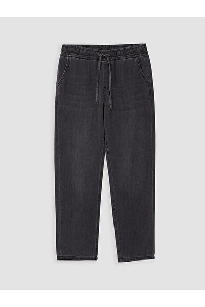 LC Waikiki الموسم الجديد من LCW Jeans Black 710 بنطلون جينز فضفاض للرجال
