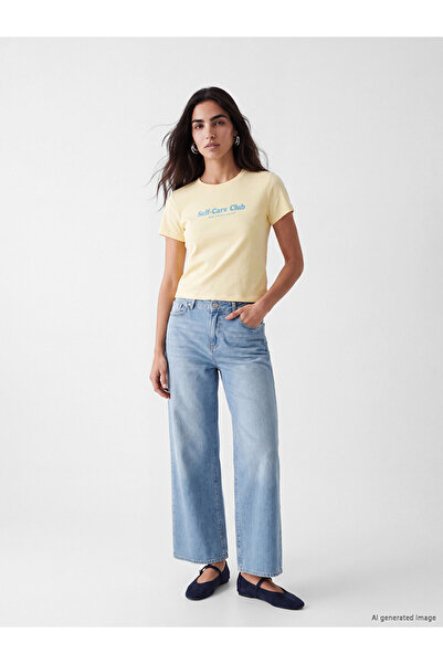 LC Waikiki الموسم الجديد من LCW Jeans Indigo Wideleg سروال جينز نسائي