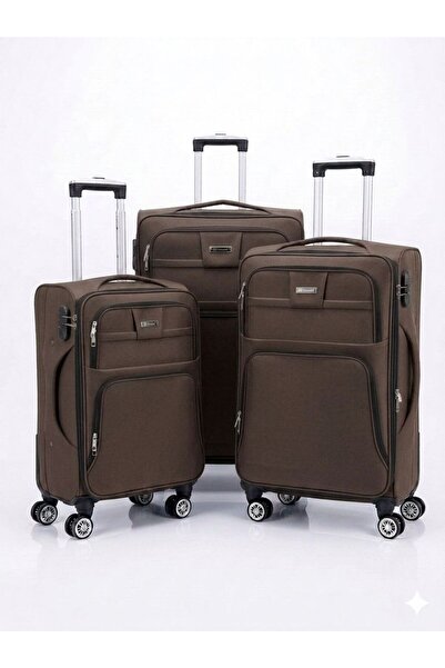 DAY BY DAY Canvas Luggage Three Piece Set with Locks and 360 Flexible Wheels ...