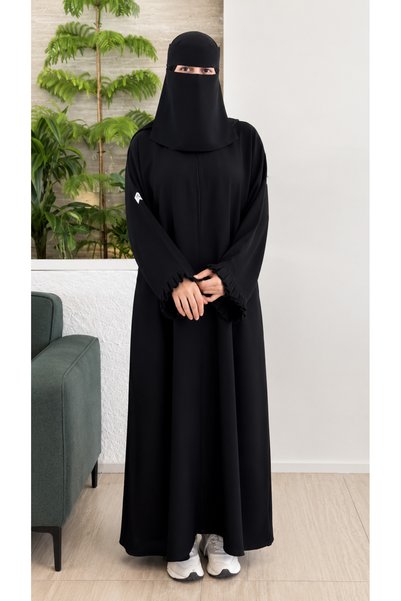 EKEA ABAYA Abaya Shaded from the Store (Ekea Abaya) |   Summer Abaya with Royal Fabric Taffeta Material Half Klos Cut Style with Gift Scarf