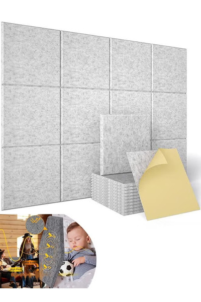 GGEROU 12 PCS Acoustic Panels High Density Sound Absorbing Panels Sound Proof...