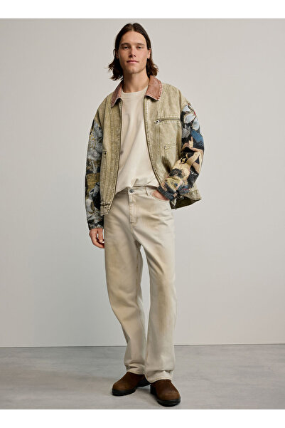 Desigual Kahverengi Erkek Regular Fit Denim Pantolon 26SMPW02 PANT_CARPENTER ...