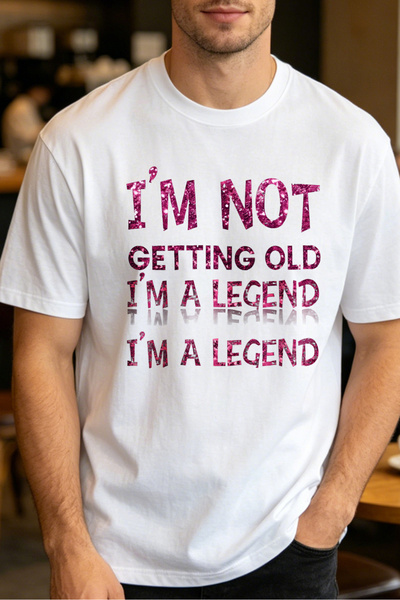 Fleck تي شيرتات كاجوال للرجال مطبوع عليها عبارة I M Not Getting Old I M A Leg...