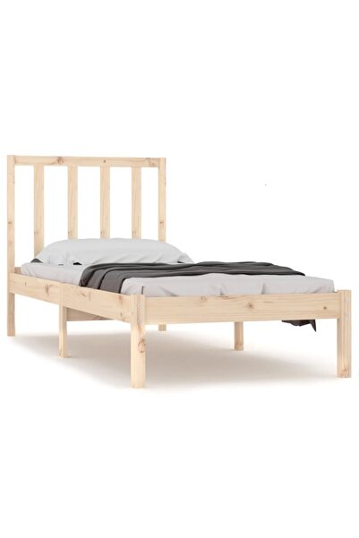 vidaxl Cadru de pat fără saltea, 75x190 cm, lemn masiv de pin