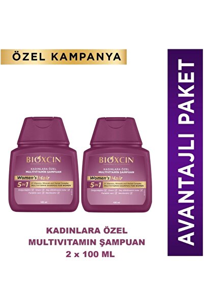 Bioxcin Womens Hair Multivitamin Şampuan 2 Adet 100 ml Seyahat Boy (Travel Size)