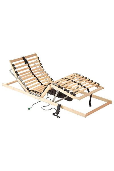 vidaxl Bază cu lamele Maro 80 x 190 cm Lemn de fag masiv
