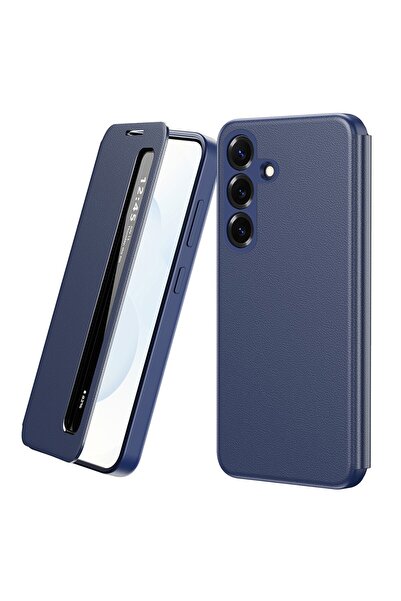 DD Daden Husa pentru Samsung Galaxy A56 Smart View din piele, Raspuns apel fa...