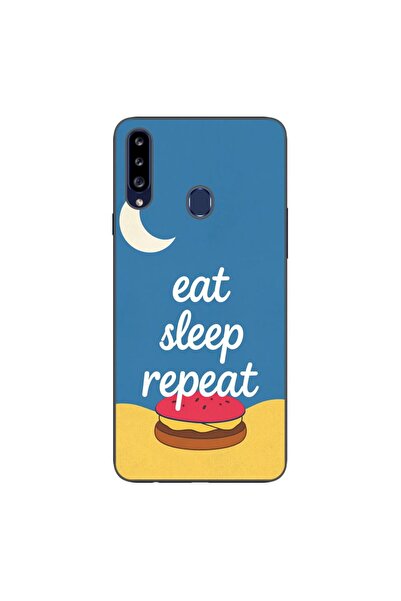 OEM Husa compatibila cu Samsung Galaxy A20S Silicon Gel Tpu Model Eat Sleep R...