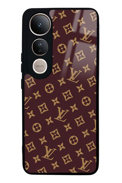 Spoyi غطاء هاتف لامع بتصميم Vivo V50 Lite Red LV
