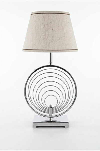 LUMINZO Voldem Silver Luxury Series White Headboard Round Slim Design Metal L...