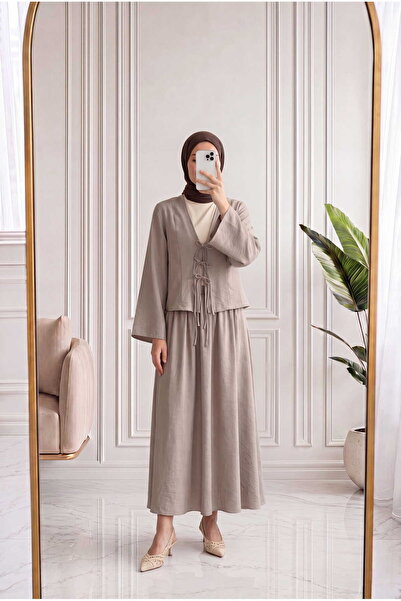 Holehola طقم تنورة أيا مع حزام أمامي-BN4717 تشاست