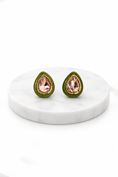 New Obsessions Pink Stone Safari Drop Earrings