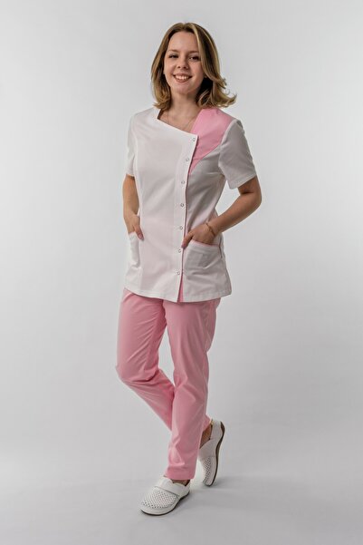 Masstex Bluza medicală Lia – design asimetric modern, confort și funcționalit...