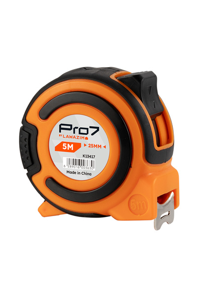 Lawazim Pro7 Standard Tape Measure 5mx25mm Steel Measuring Tape with CM Scale