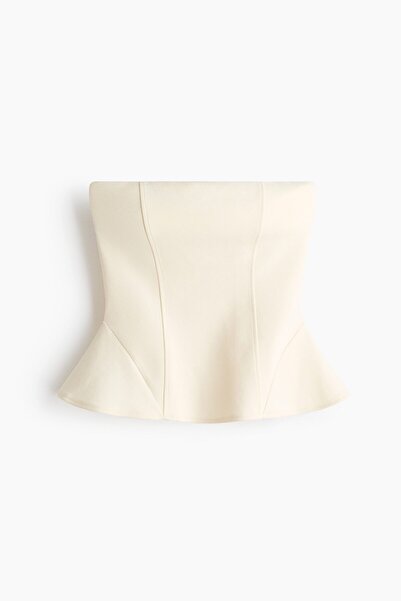 H&M Peplumlu Bandeau Üst
