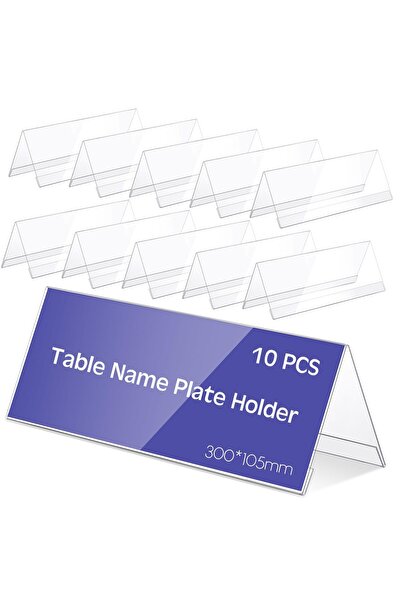 Gulf Set 10 Suporturi Plexiglas Pentru Nume, Gulfmew, Reutilizabile, 300 x 10...