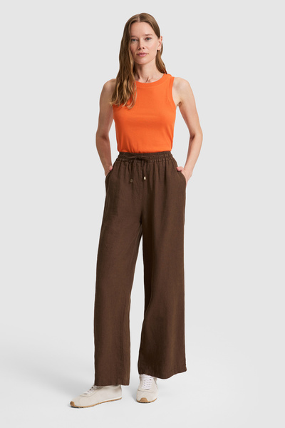U.S. Polo Assn. Women's Brown Canvas Trousers 50321992-Vr029