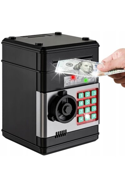 KRUZZEL Seif electronic pentru bancnote și monede, Kruzzel, cu blocare PIN, e...