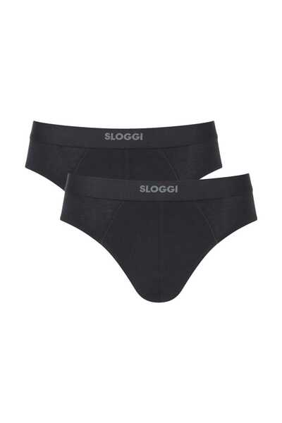 SLOGGI Ανδρικά Σλιπ Midi Ever Ease από Βιολογικό Βαμβάκι, Πακέτο 2 τεμαχίων, ...