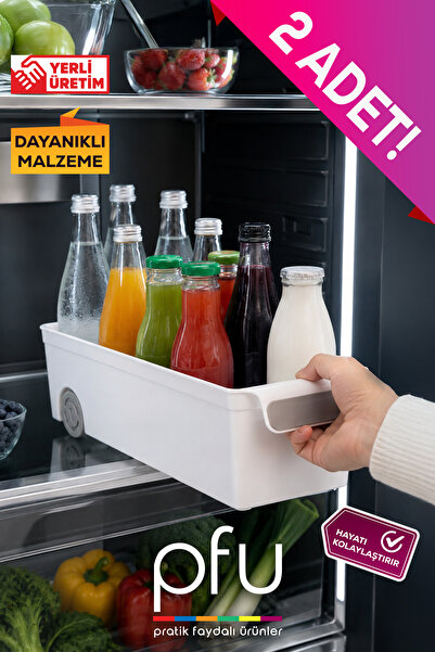 PFU Pratik Faydalı Ürünler Buzdolabı Organizeri | Tekerlekli Buzdolabı Organi...