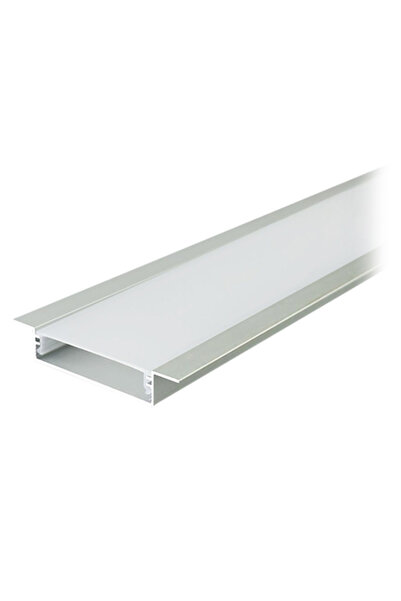 V-TAC Profil LED din aluminiu argintiu 2m 40x10 mm, montaj încastrat